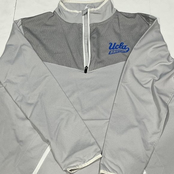 Russell Athletic Gray UCLA College Pullover Quarter Zip Jacket Men Large Y2K - Picture 12 of 16